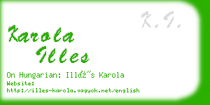 karola illes business card
